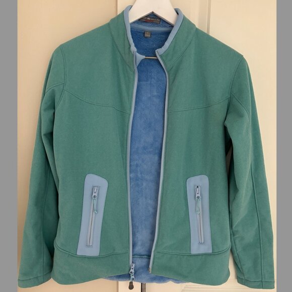 Peter Millar Warmth, Full Zip Fleece Jacket, Seafoam Green with Blue, Small - Picture 1 of 14
